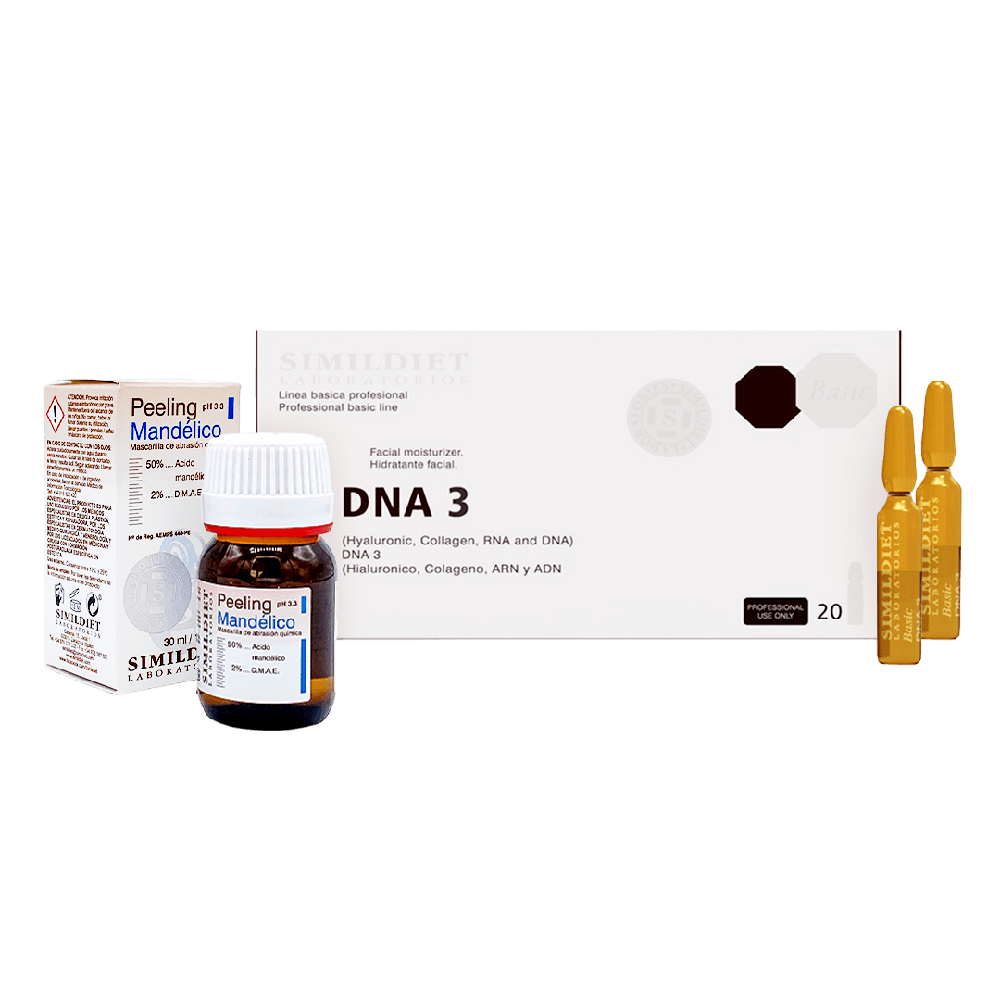 Simildiet Набор DNA3 с ГК 1% 2ml 1 уп + Mandelico peel 30ml 1 набор: В корзину setDNAMP - цена косметолога