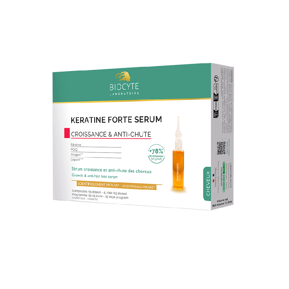 Biocyte Keratine Forte Serum Anti-Chute 5 х 9 мл: В кошик COSSE01.6201610 - цена косметолога