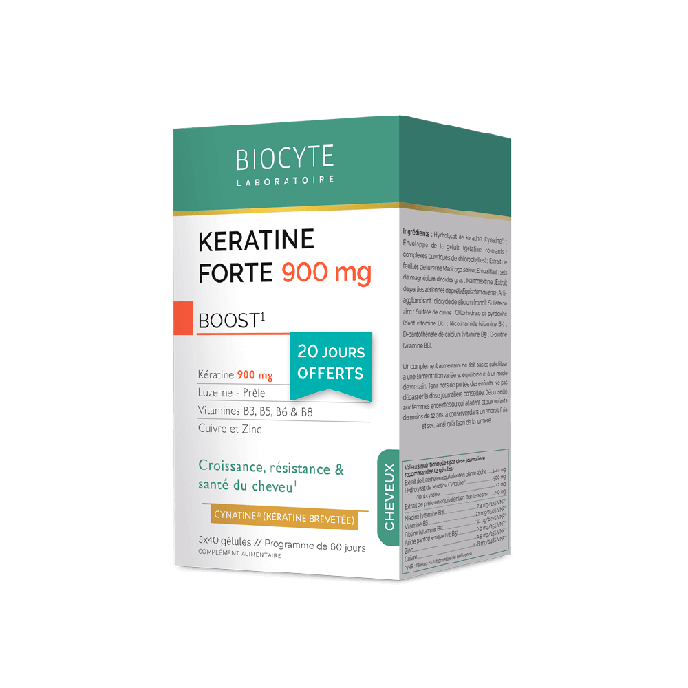 Biocyte KERATINE FORTE 900MG BOOST PACK 120 капсул: В кошик CHEKE15.6033620 - цена косметолога